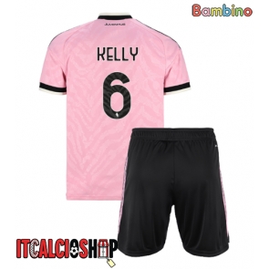 Juventus Lloyd Kelly #6 Seconda Maglia Bambino 2026-27 Manica Corta (+ Pantaloni corti)
